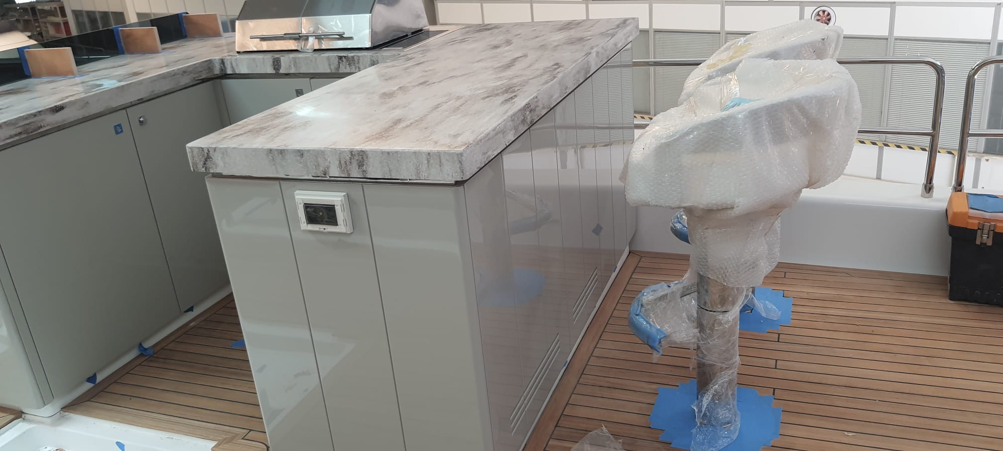 Luxury yacht wood joinery interior Turkey — Vertuden