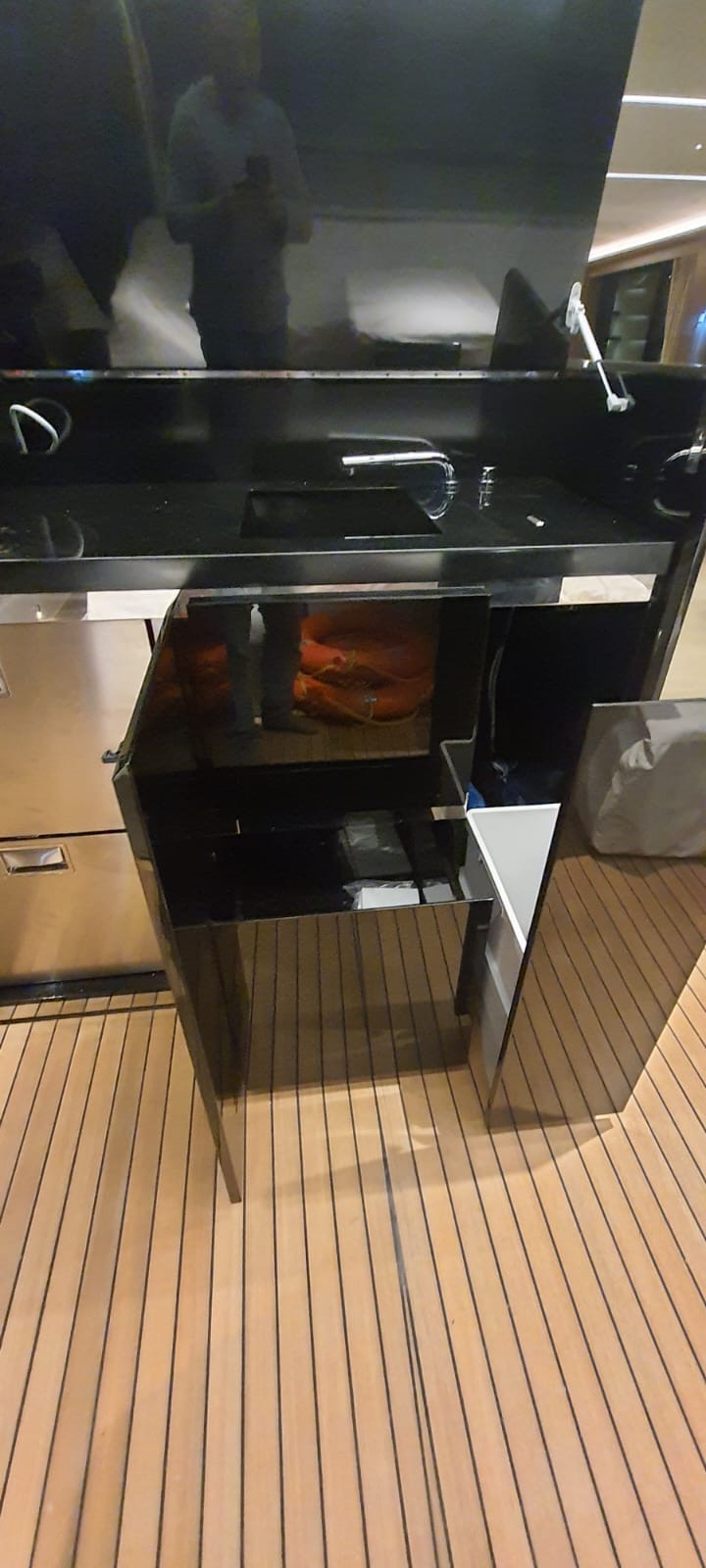 Superyacht outdoor seating aft deck Turkey — Vertuden