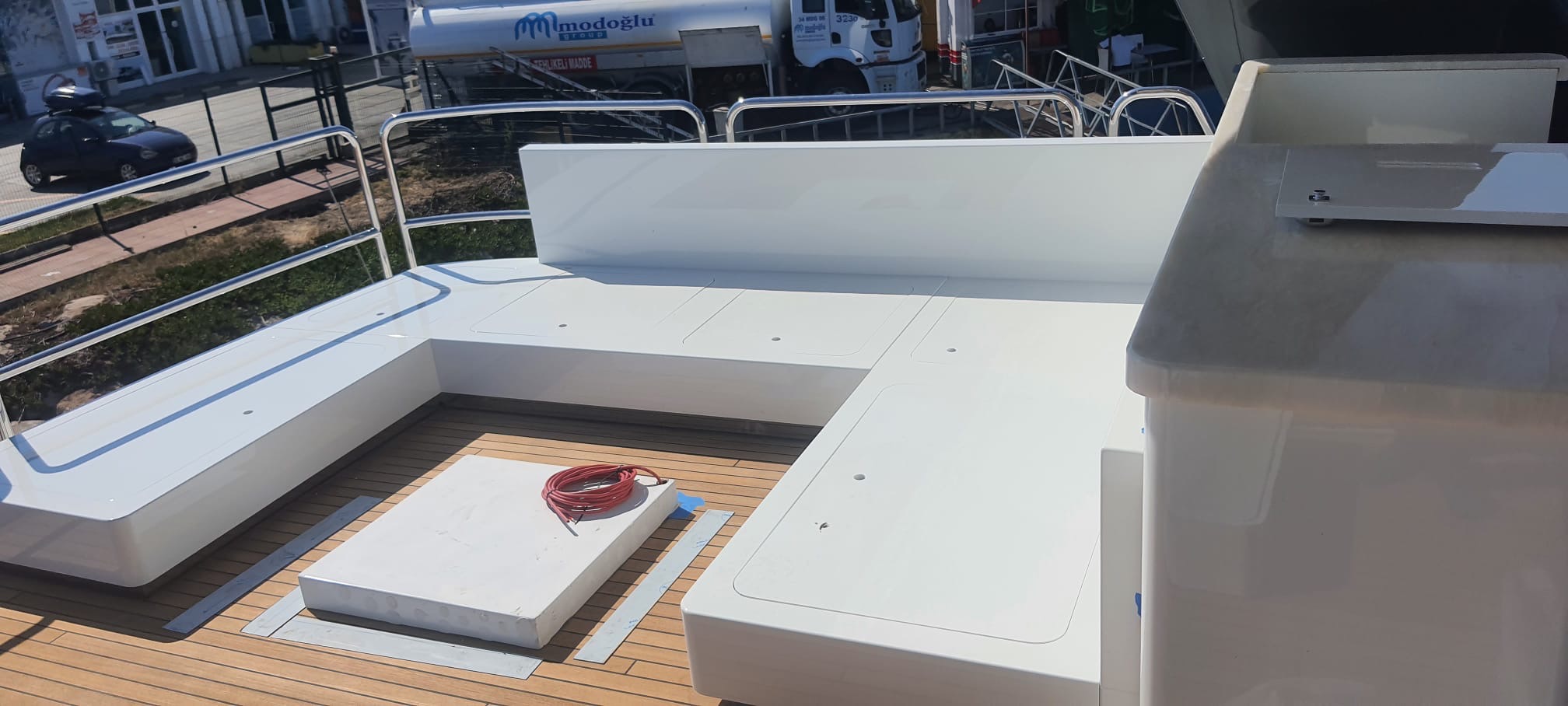 Superyacht saloon interior furniture Turkey — Vertuden