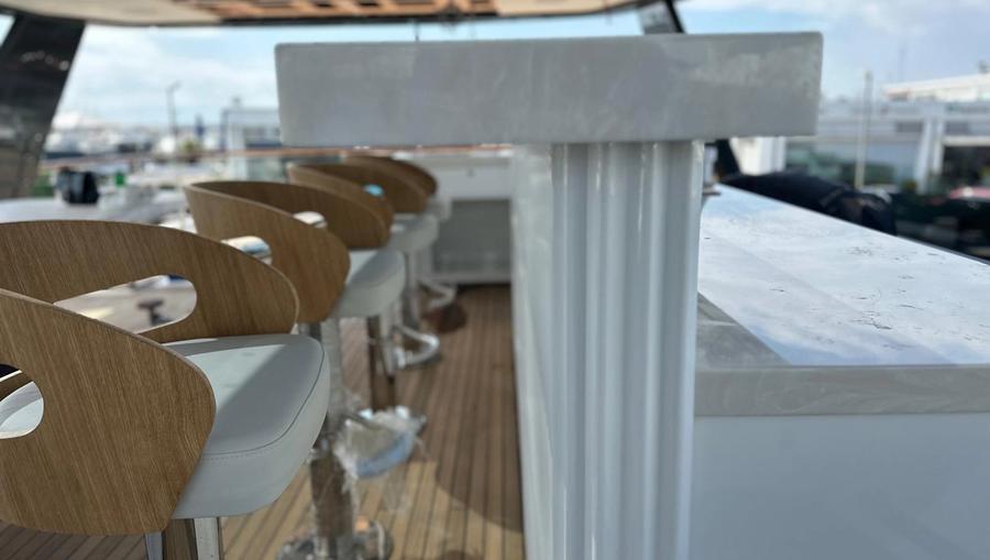 Yacht cockpit bar marine joinery Turkey — Vertuden