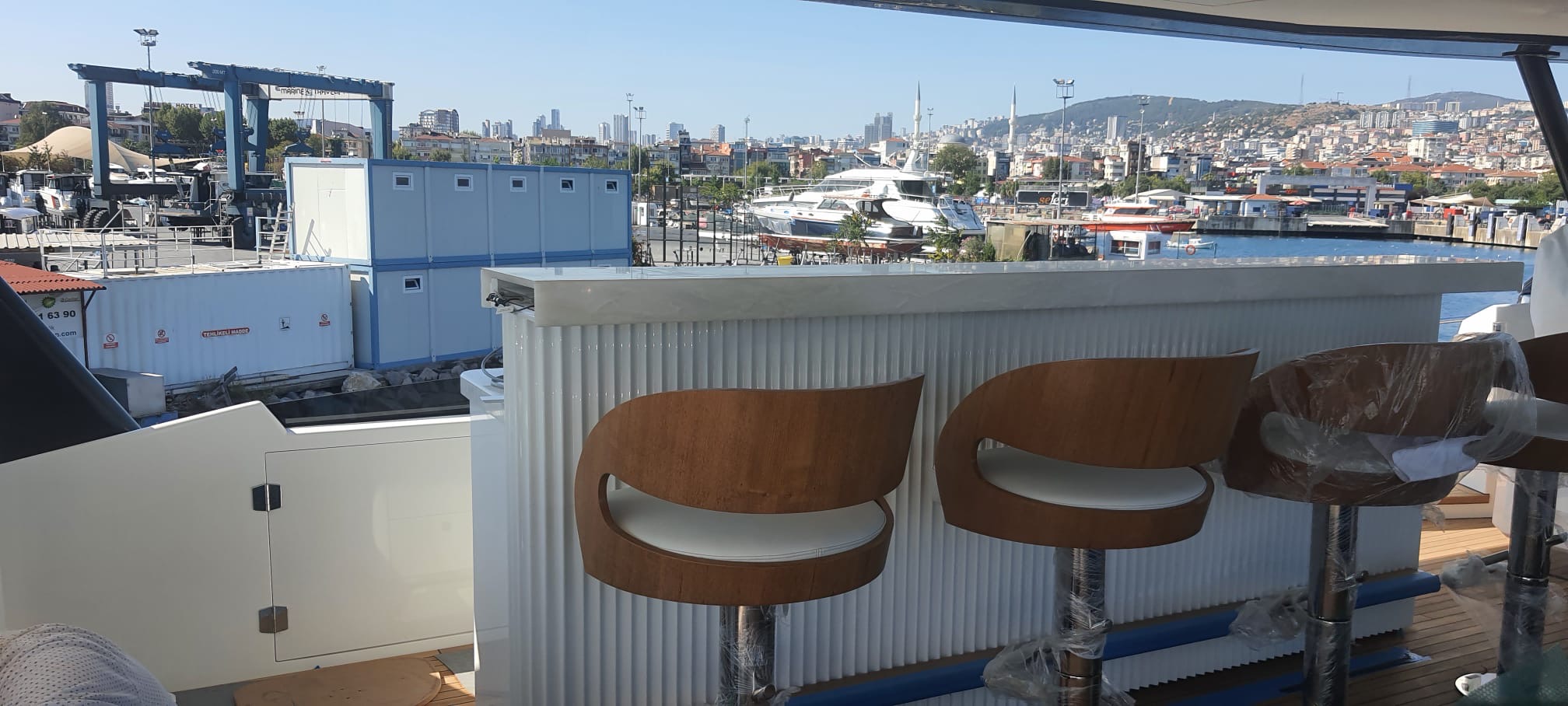 Yacht cockpit furniture exterior fit-out Turkey — Vertuden