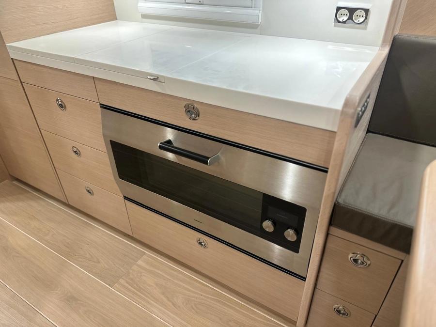 Yacht galley kitchen joinery — Vertuden