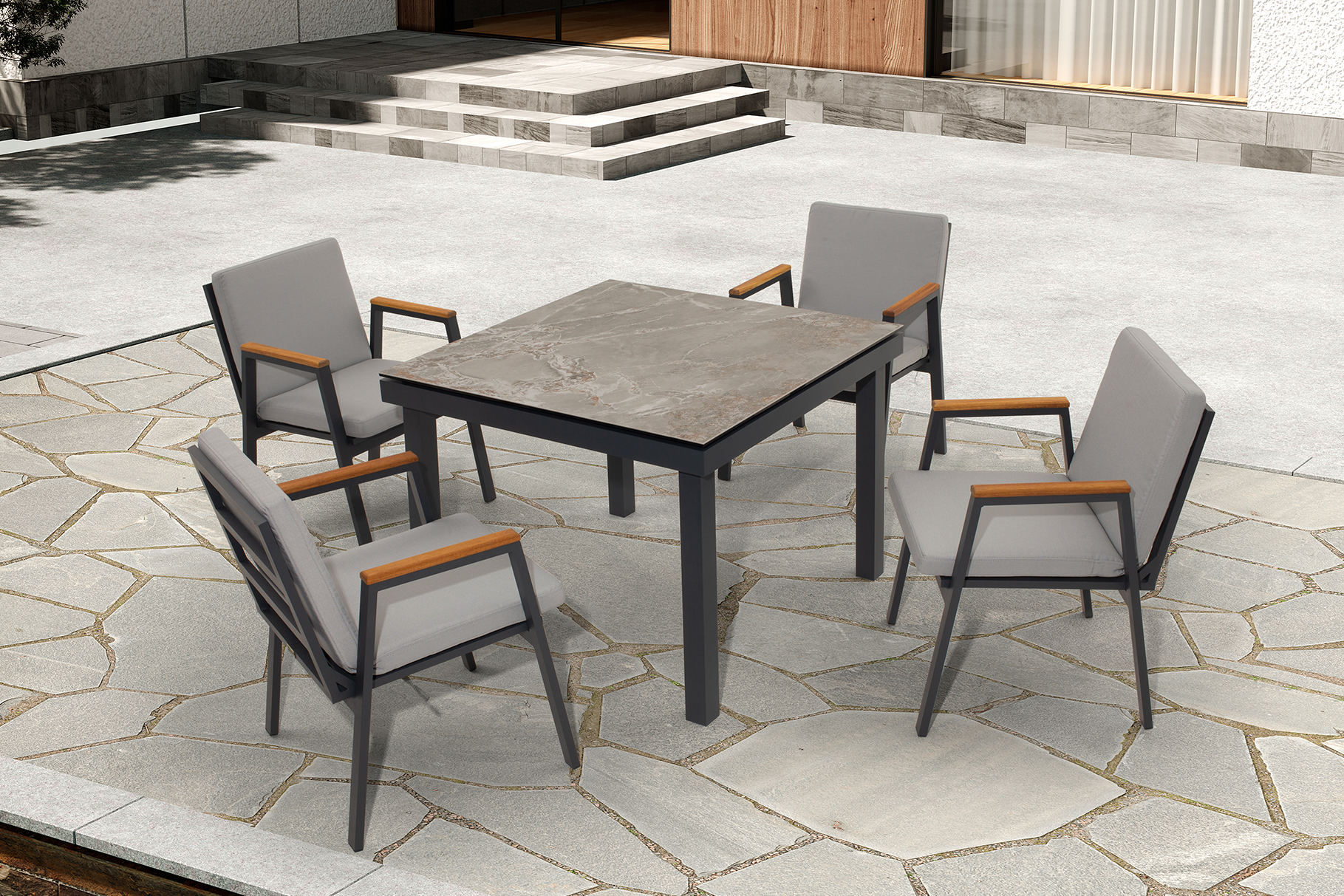 Outdoor dining terrace restaurant furniture Turkey — Vertuden