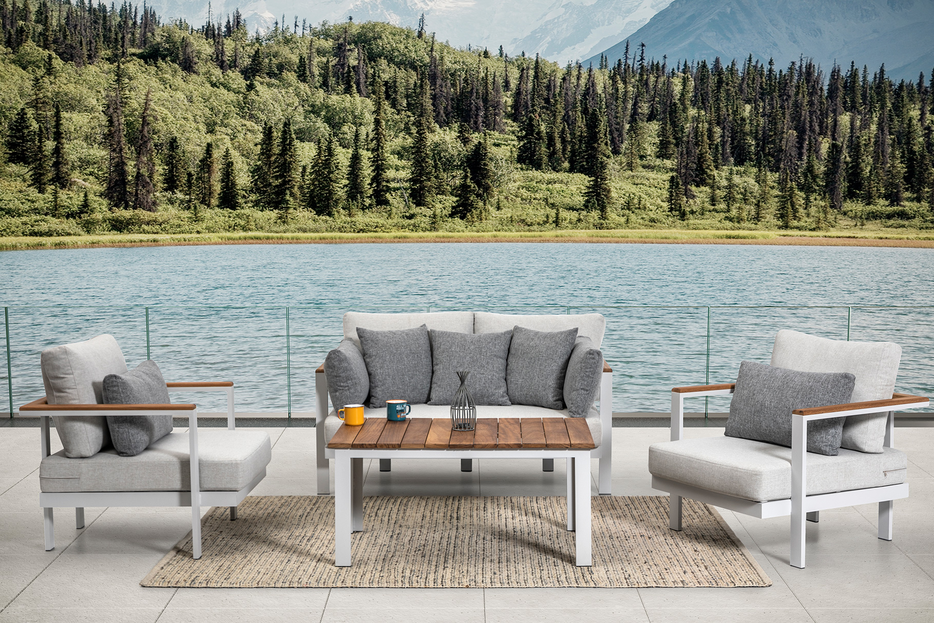Outdoor lounge lakeside HORECA furniture — Vertuden